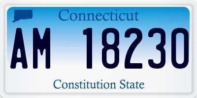 CT license plate AM18230