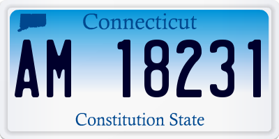CT license plate AM18231