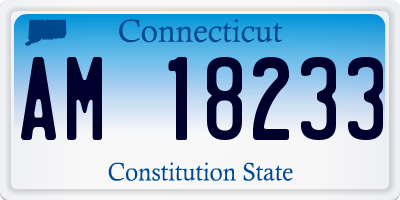 CT license plate AM18233