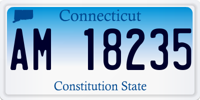 CT license plate AM18235