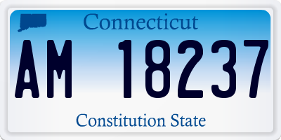 CT license plate AM18237
