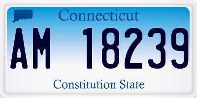 CT license plate AM18239
