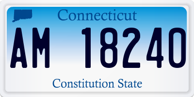 CT license plate AM18240