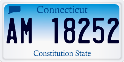 CT license plate AM18252
