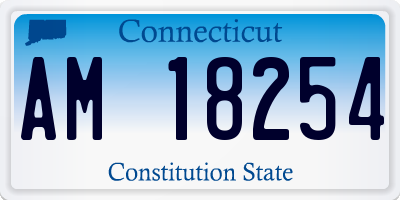 CT license plate AM18254