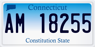 CT license plate AM18255