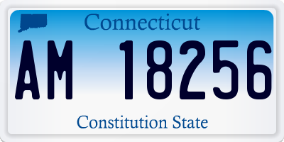 CT license plate AM18256