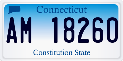 CT license plate AM18260