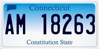 CT license plate AM18263