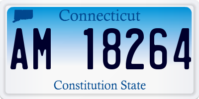 CT license plate AM18264