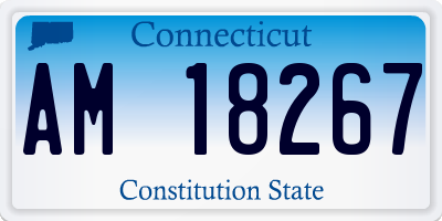 CT license plate AM18267