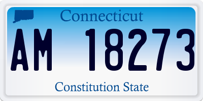 CT license plate AM18273