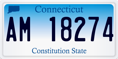 CT license plate AM18274