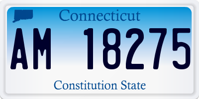 CT license plate AM18275