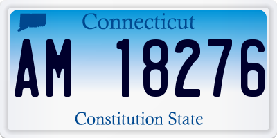 CT license plate AM18276