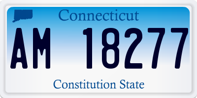 CT license plate AM18277