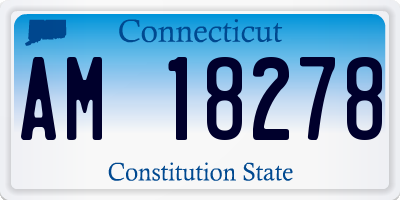 CT license plate AM18278