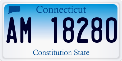 CT license plate AM18280
