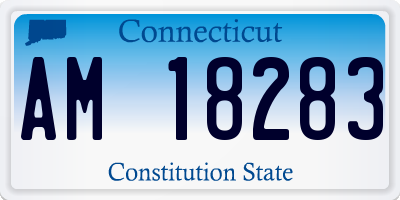 CT license plate AM18283