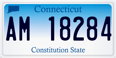 CT license plate AM18284