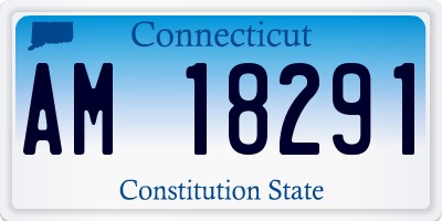 CT license plate AM18291