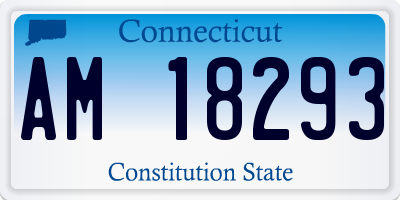 CT license plate AM18293