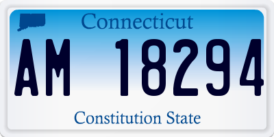 CT license plate AM18294
