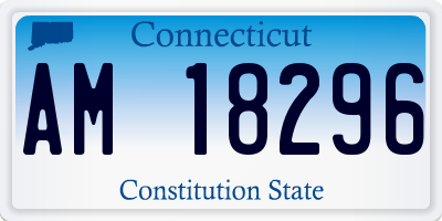 CT license plate AM18296