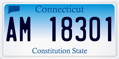 CT license plate AM18301