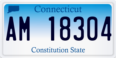 CT license plate AM18304