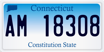 CT license plate AM18308