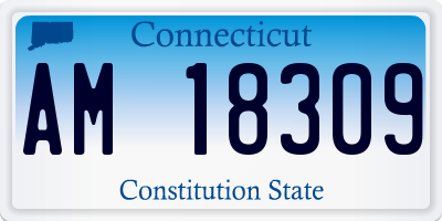 CT license plate AM18309