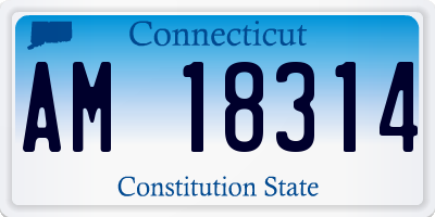 CT license plate AM18314