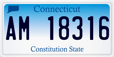 CT license plate AM18316