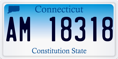 CT license plate AM18318