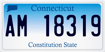 CT license plate AM18319
