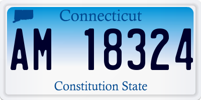 CT license plate AM18324