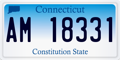 CT license plate AM18331