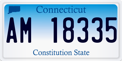CT license plate AM18335