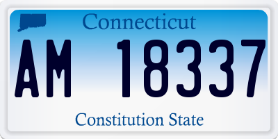CT license plate AM18337
