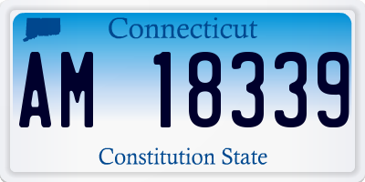 CT license plate AM18339