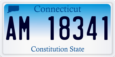 CT license plate AM18341