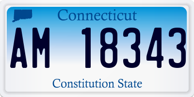 CT license plate AM18343