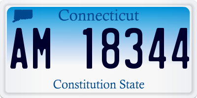 CT license plate AM18344