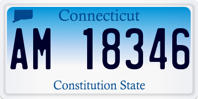 CT license plate AM18346