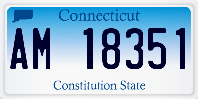 CT license plate AM18351