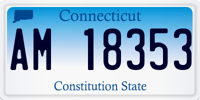 CT license plate AM18353
