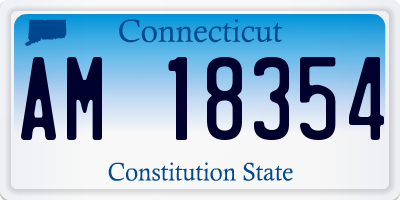 CT license plate AM18354