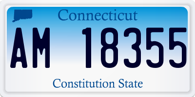 CT license plate AM18355