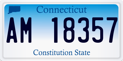 CT license plate AM18357